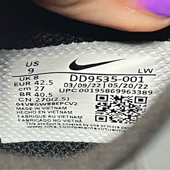 Nike Men’s Size 9 Precision VI Black Anthracite Basketball shoes DD9535-001 New - Picture 9 of 10